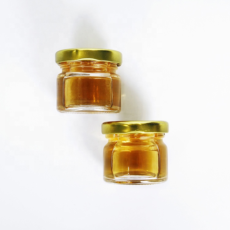 Custom Cheap 25ml 30g Mini Round Preserve Jam Jelly Honey Jars With Golden Lid