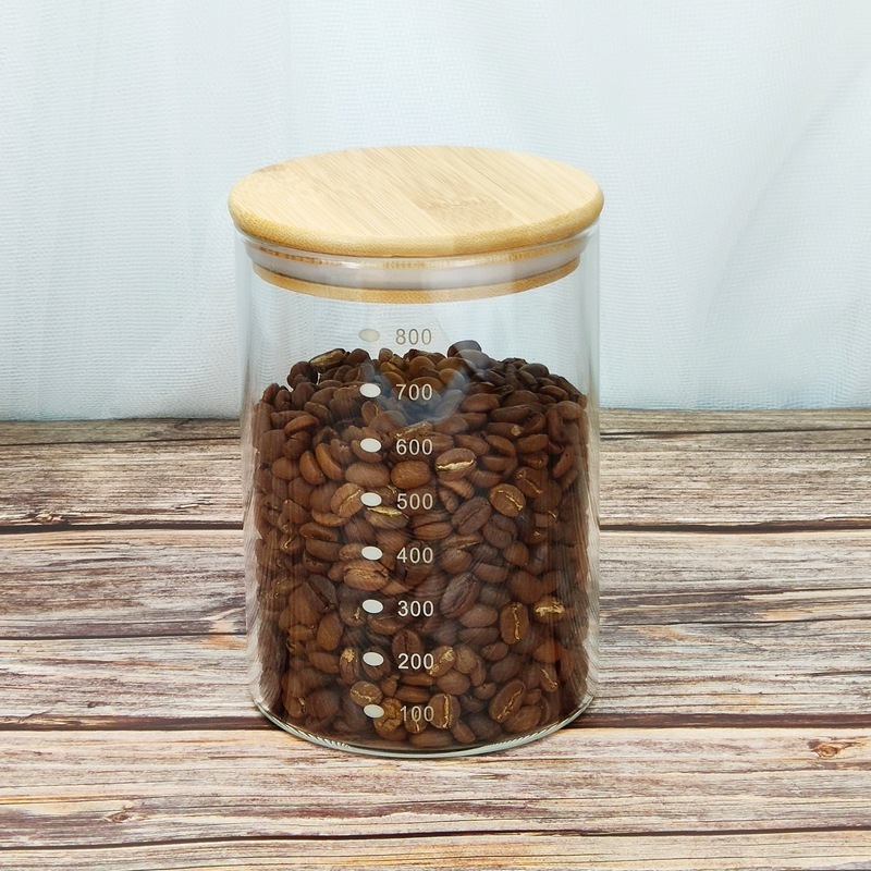 Custom Clear Cookie Grade Airtight Storage Candy Coffee Jars Glass Food