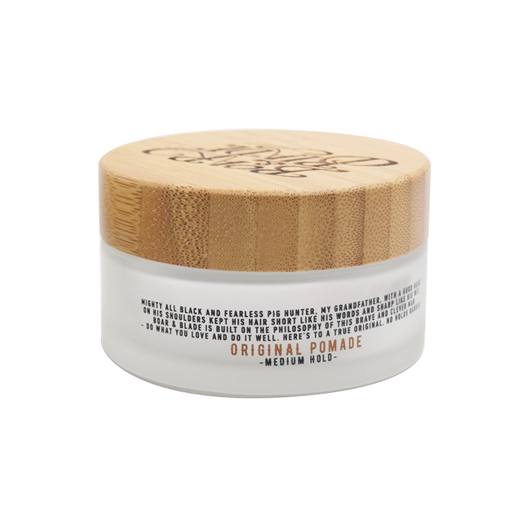 Custom Clear Cosmetic Small 2oz 3oz 8oz Glass Jar Bamboo Lid