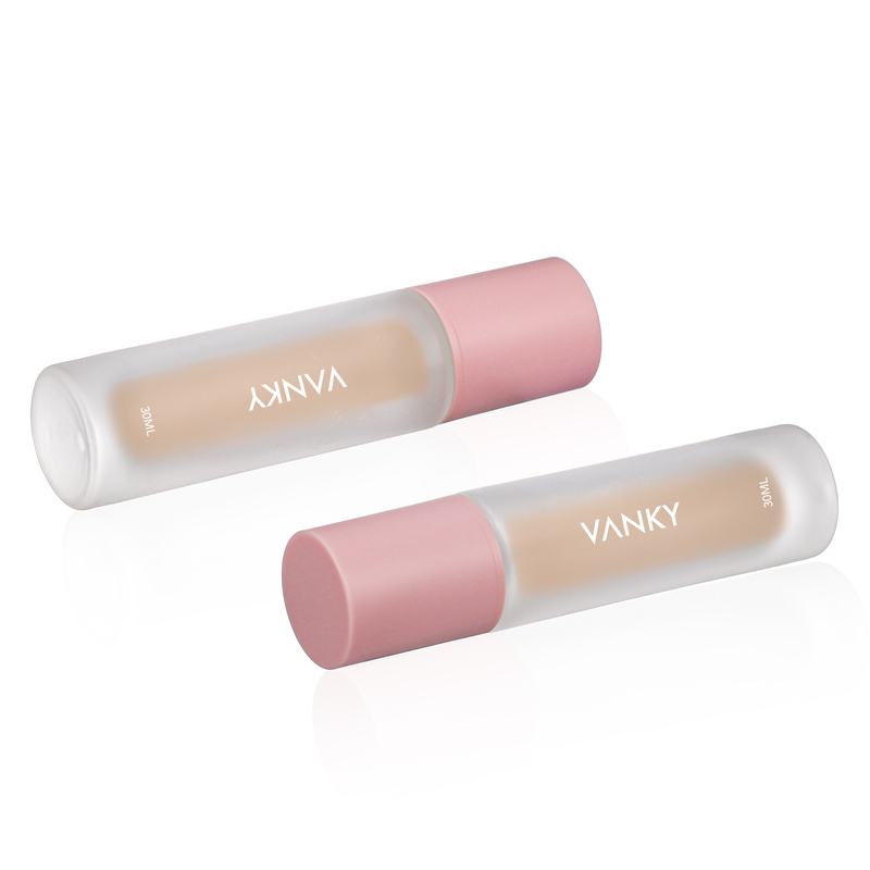 Custom Clear Empty Glass BB cream bottle 1oz With Pump