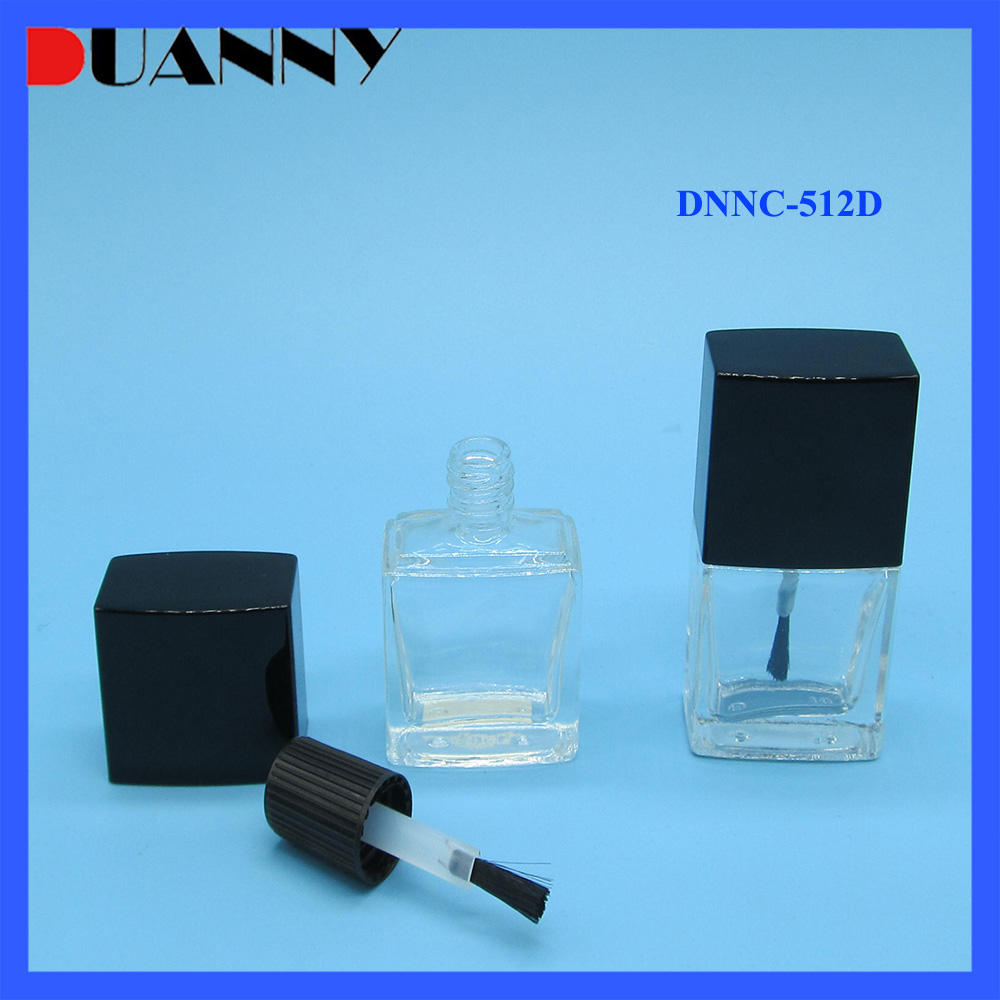 Custom Clear Square Nail Polish Bottle Empty Container