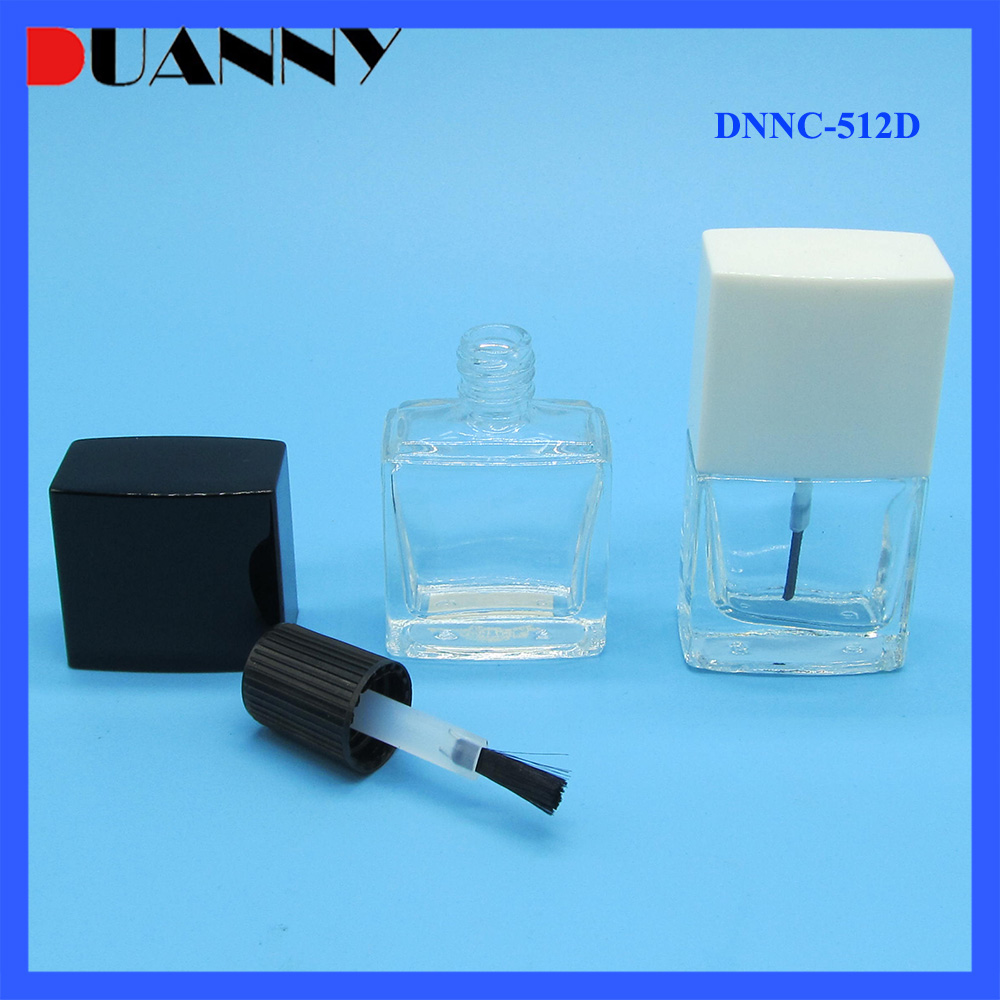 Custom Clear Square Nail Polish Bottle Empty Container