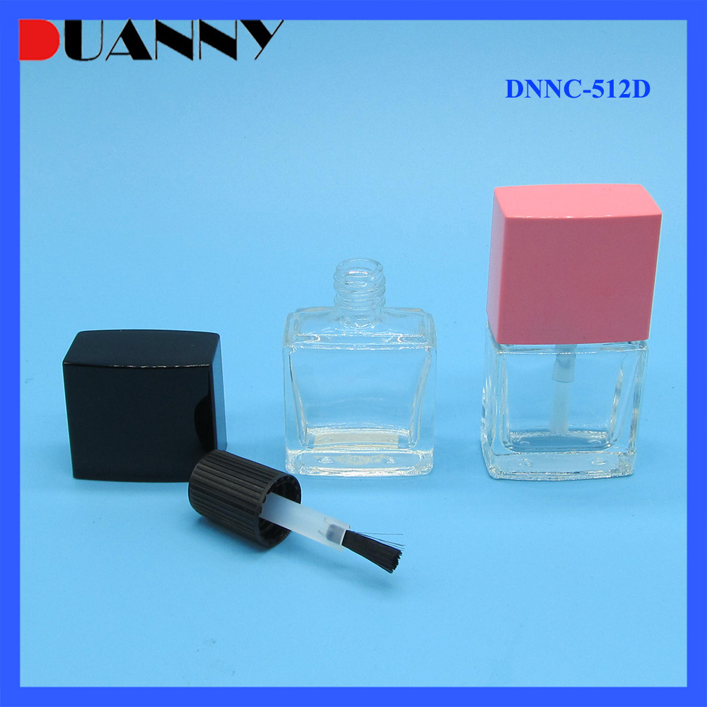 Custom Clear Square Nail Polish Bottle Empty Container