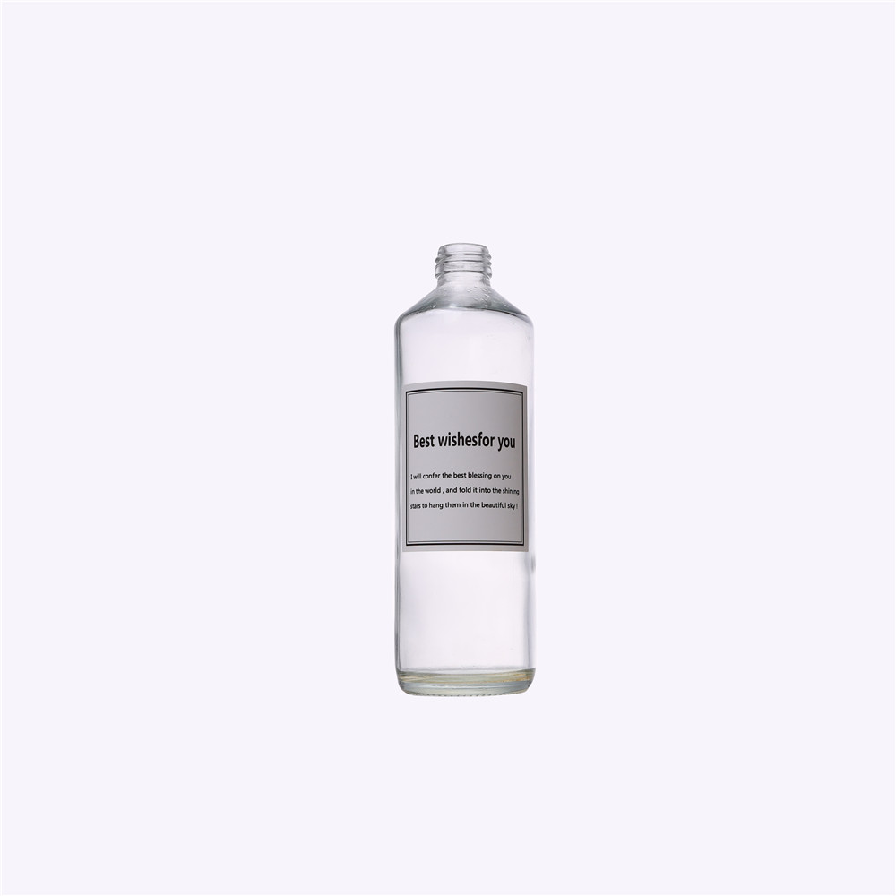 Custom Clear Tall Round Empty 16 oz Hair Oil Spray Bottles Glass With Spray Pump