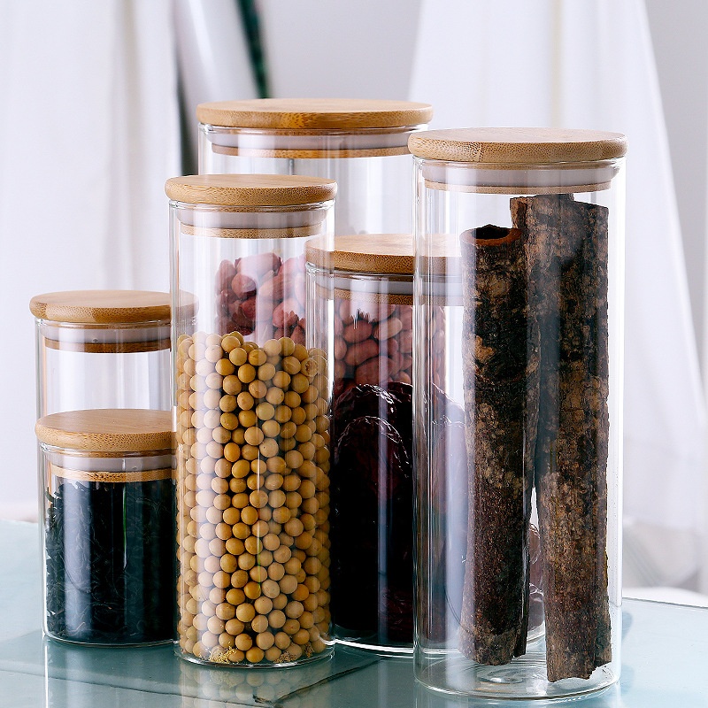 Custom Coffee Cookie Food Grade Candy Storage Jar China Product Spice Clear Glass Container