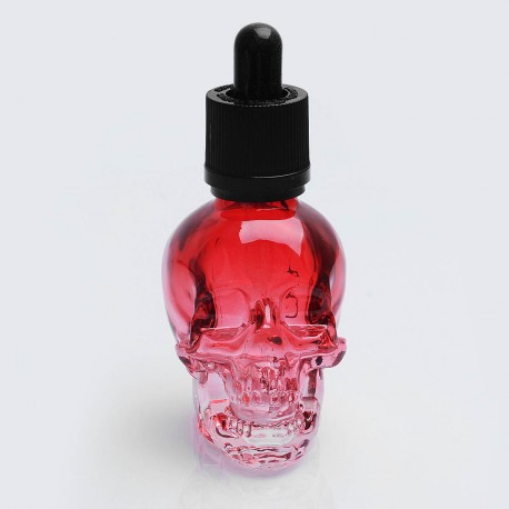 Custom Color Black Plastic Dropper Cap 30ml 60ml 120ml skull glass bottle