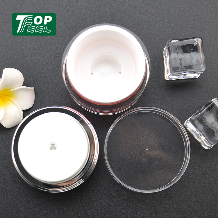 Custom Color Empty Plastic15g 30g 50g Personal Care Cosmetic Packaging Lotion Acrylic Airless Pump Cream Jar