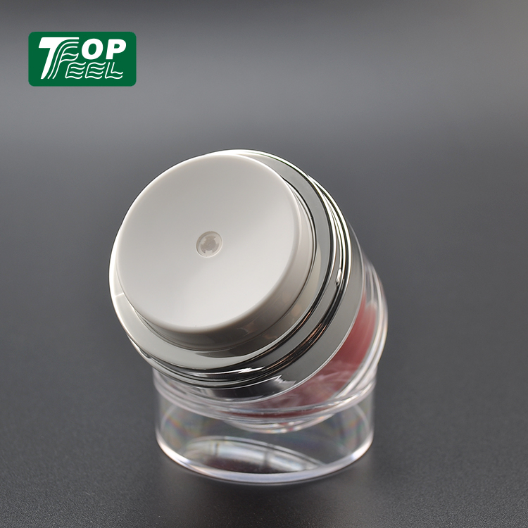 Custom Color Empty Plastic15g 30g 50g Personal Care Cosmetic Packaging Lotion Acrylic Airless Pump Cream Jar