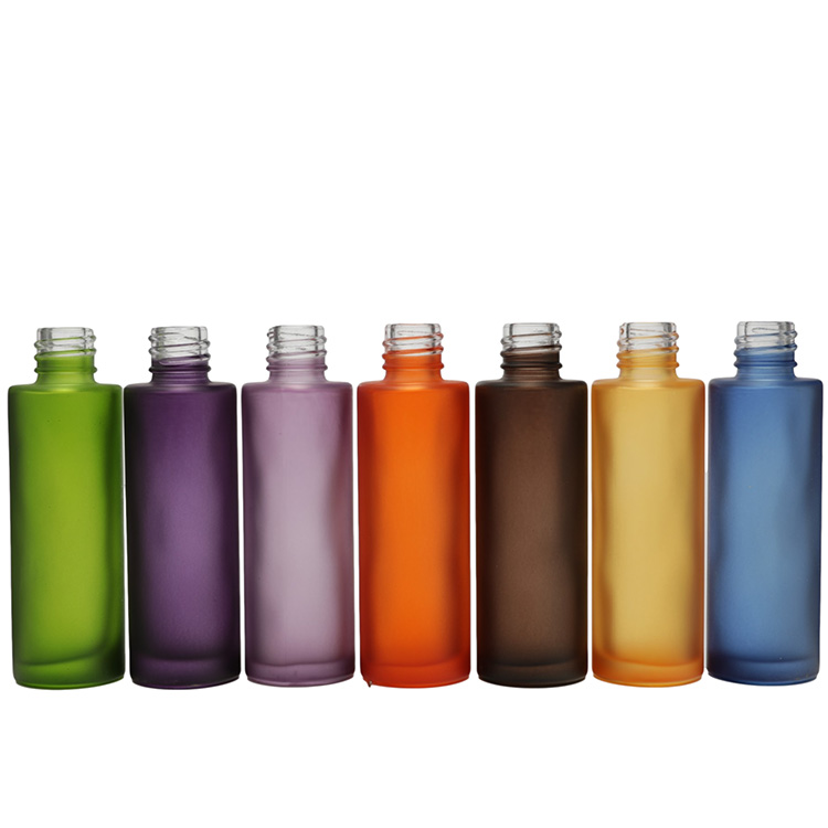 Custom Color Frosted Empty Essence Bottle Costmetic Skincare Serum Bottle Dropper Packaging For Hair Oil