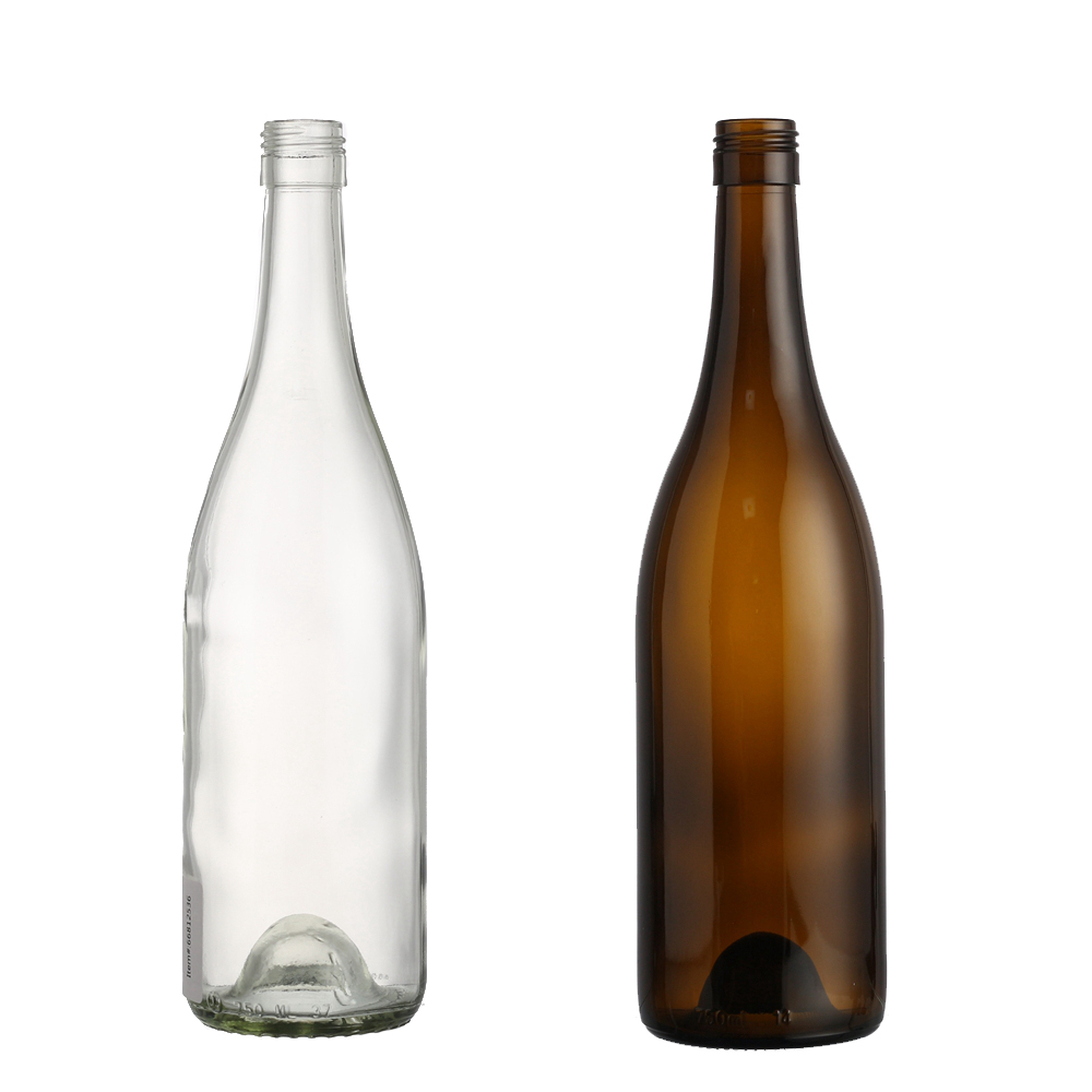 Custom Color Glassware Manufacturer 500ml 750Ml Liquor Black Empty Glass Wine Bottle