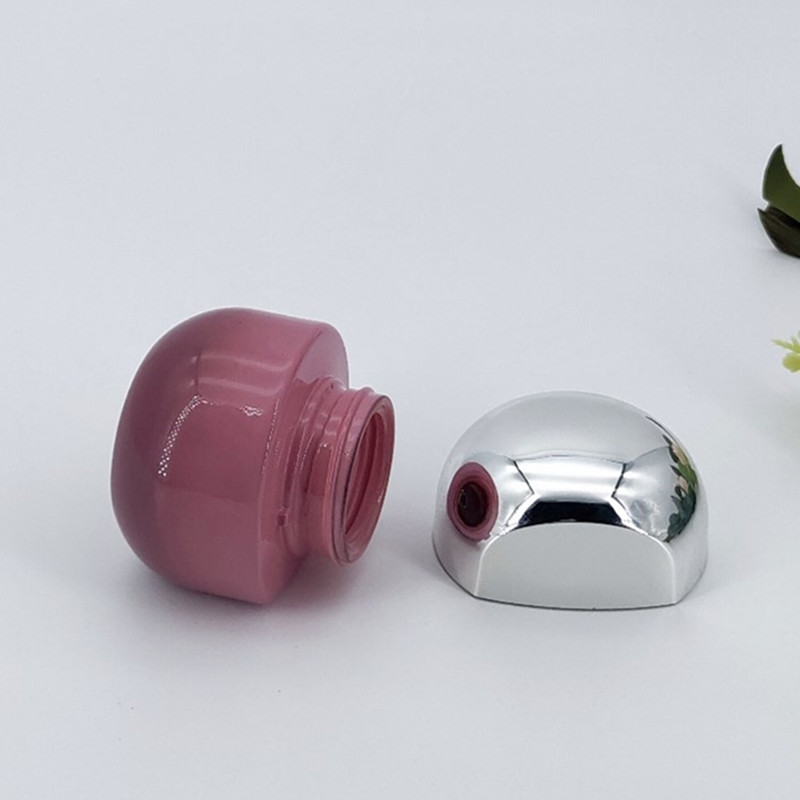 Custom Color Round Cylinder Glass Pump Bottles for Serum 40ml 100ml 120ml Unique Shape Luxury Cosmetic Packaging 30g 50g