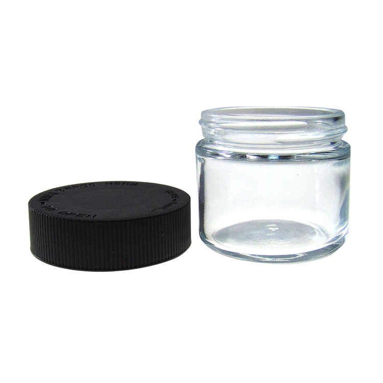 Custom Color and Size 10 50 g Clear Airtight Round Glass Face Cream Jars Luxury with Lid