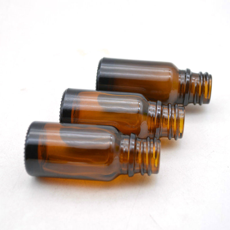 Custom Cosmetic Packaging Amber glass Hair Oil Essential Oil Dropper Bottle 15ml