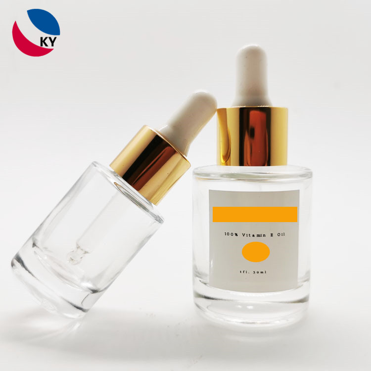 Custom Cosmetic Packaging Clear Plastic Hair Oil Essential Oil Dropper Bottle 15ml 30ml