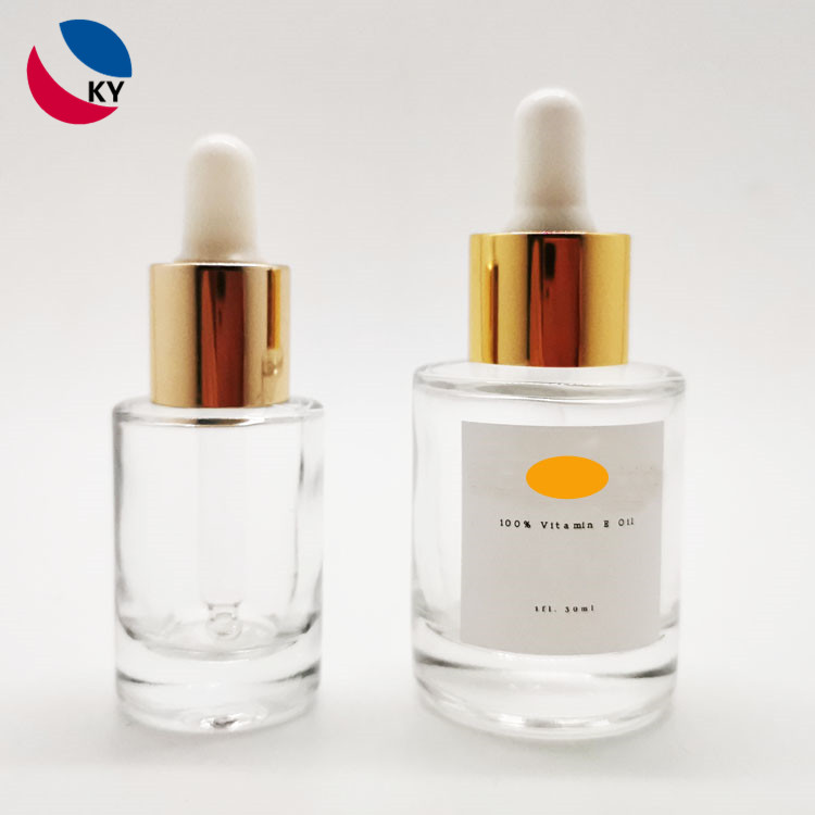 Custom Cosmetic Packaging Clear Plastic Hair Oil Essential Oil Dropper Bottle 15ml 30ml