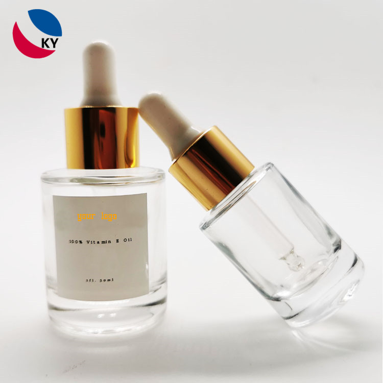 Custom Cosmetic Packaging Clear Plastic Hair Oil Essential Oil Dropper Bottle 15ml 30ml