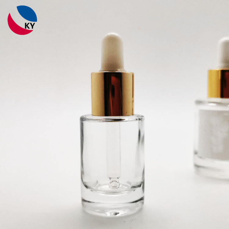 Custom Cosmetic Packaging Clear Plastic Hair Oil Essential Oil Dropper Bottle 15ml 30ml