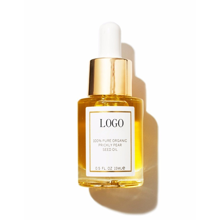 Custom Cosmetic Packaging Clear glass Hair Oil Essential Oil Dropper Bottle 15ml