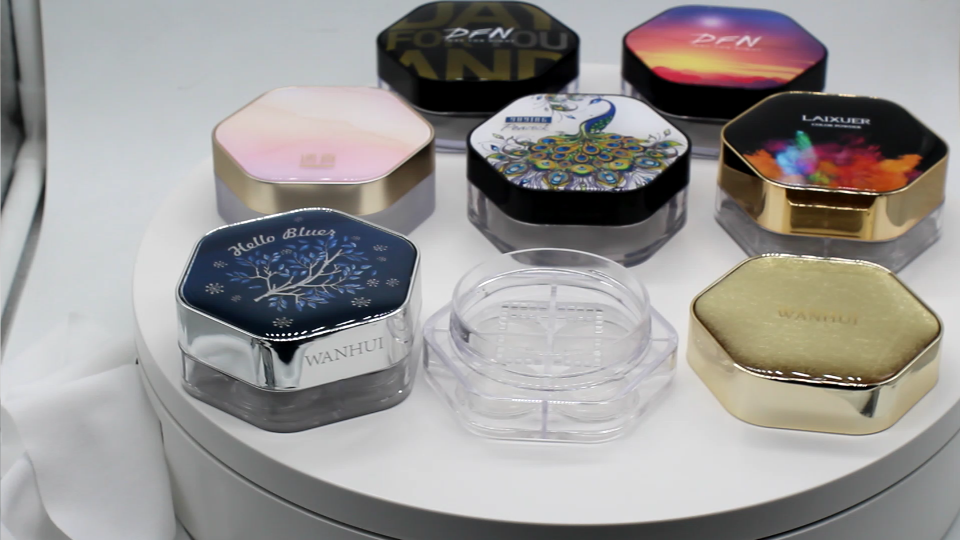 Custom Cosmetic Trending Products Makeup Plastic Loose Powder Case Jar