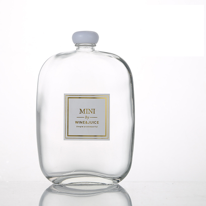 Custom Creative 100ml glass frosted bottle juice drink milk tea enzyme empty bottle small wine bottle
