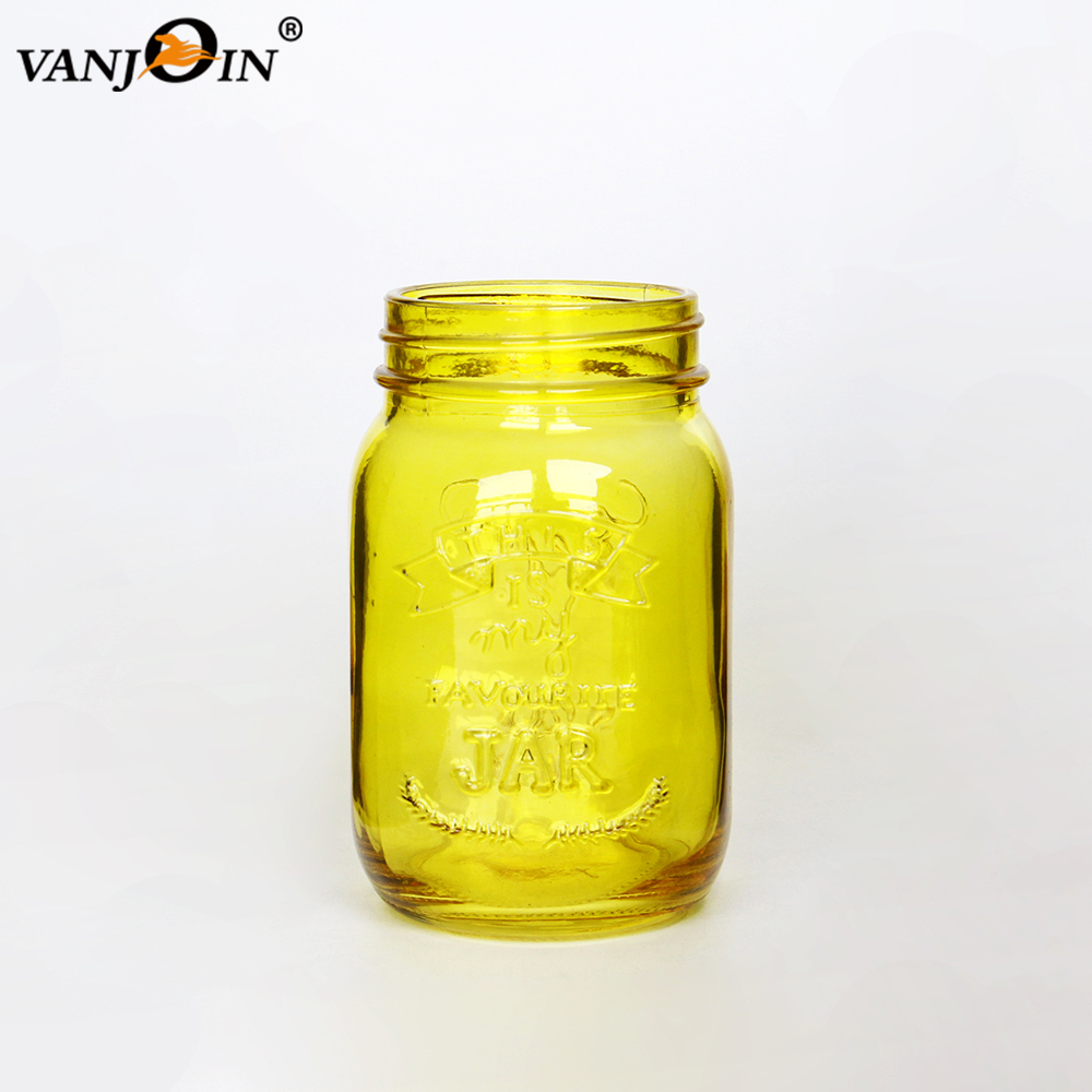 Custom Creative 300ml 420ml 480ml 600ml Colorful Square Spray Mason Jars
