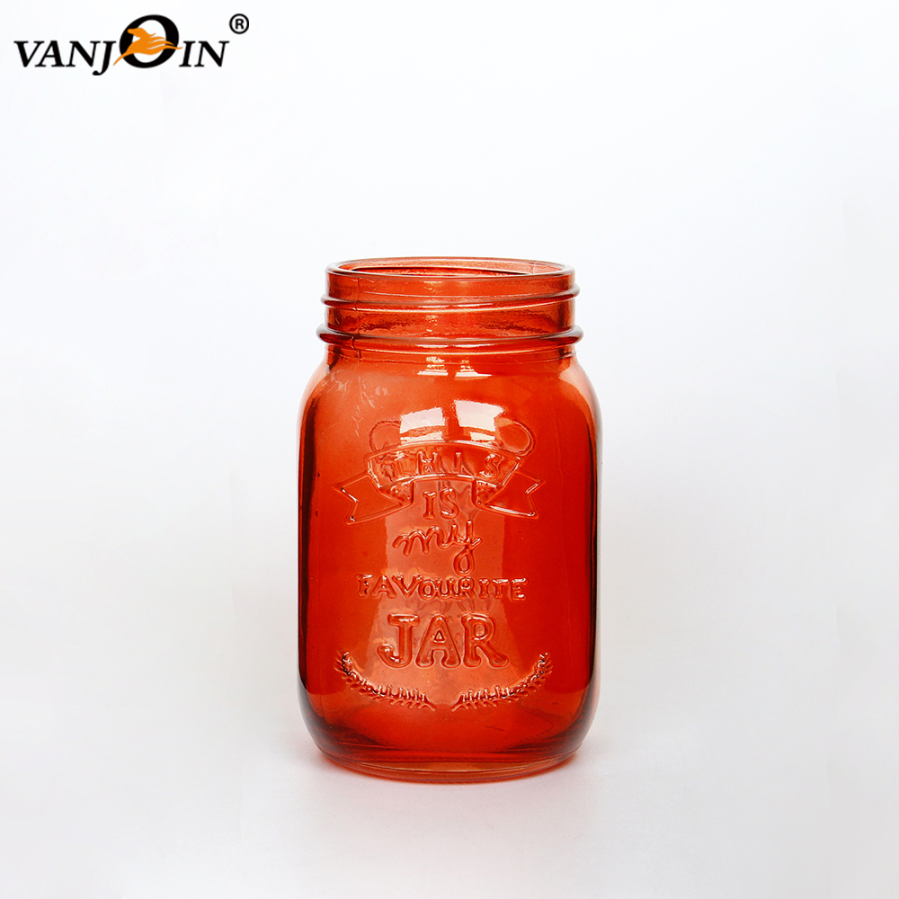 Custom Creative 300ml 420ml 480ml 600ml Colorful Square Spray Mason Jars