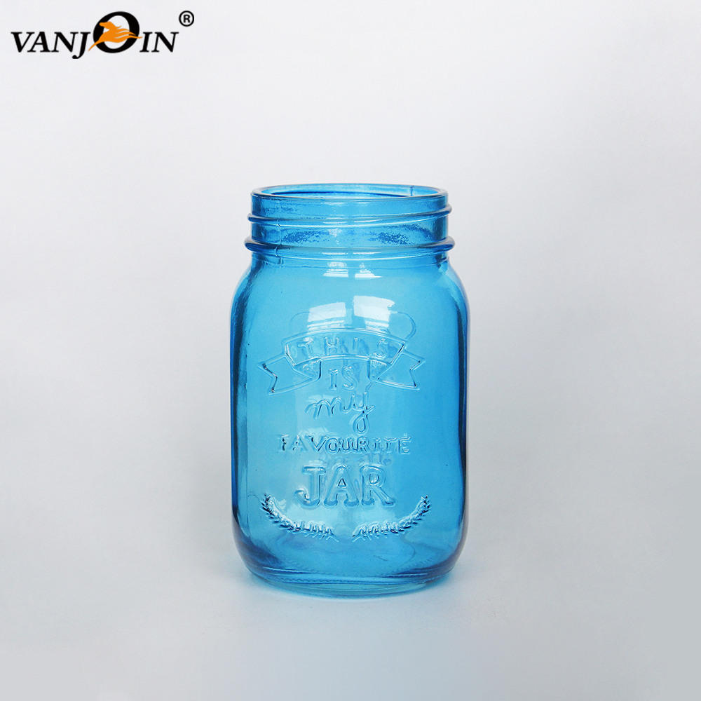 Custom Creative 300ml 420ml 480ml 600ml Colorful Square Spray Mason Jars