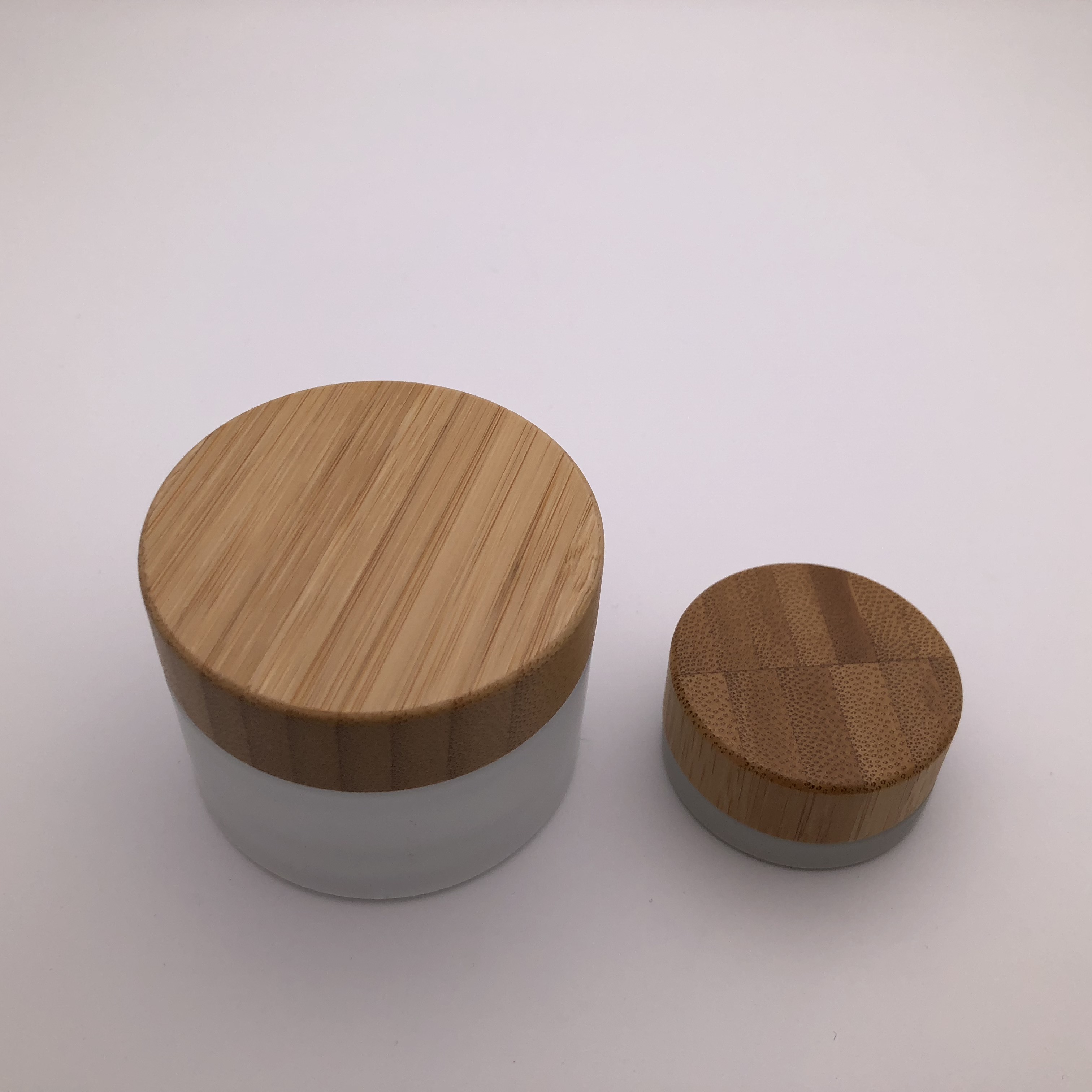 Custom Design 100g 200 ml Empty Frosted Crean Glass Jar