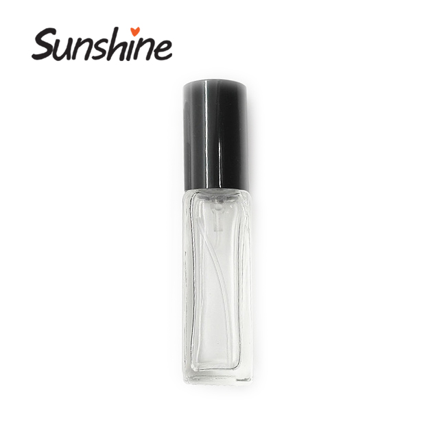 Custom Design 10ml Clear square Oil Perfume Bottle
