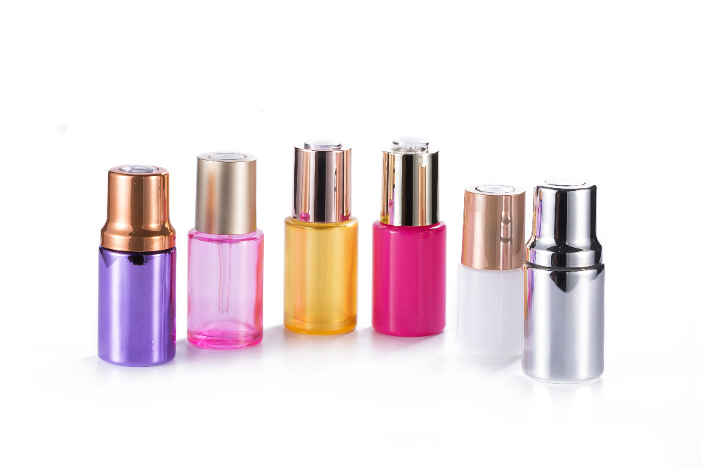 Custom Design 15ml 30ml Unique Glass Bottles with Dropper for Attar Oil Colorful Bottle