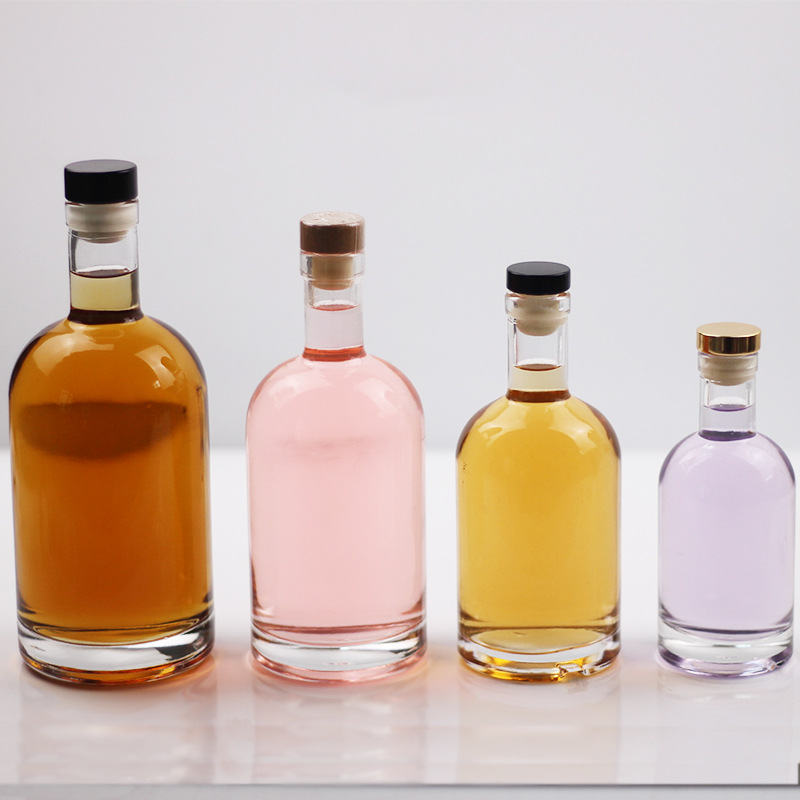 Custom Design 200Ml 375Ml 500Ml 700Ml 750Ml 1000Ml Wine Bottle Glass Vodka Spirit Bottle