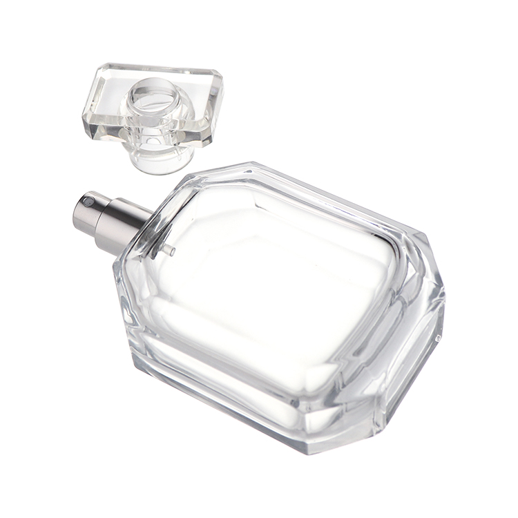 Custom Design Box 50ml 100ml Crimp Perfume Spray Bottle Glass With Spray Atomizer