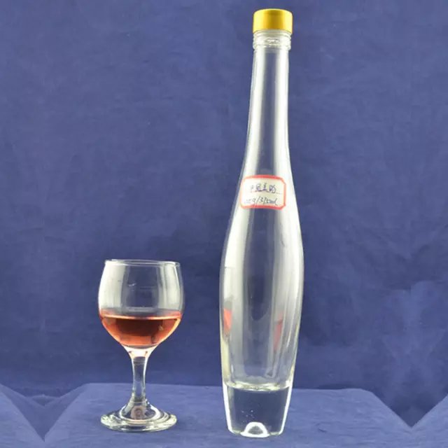 Custom Design Clear Round 750ml Vodka Glass Bottle