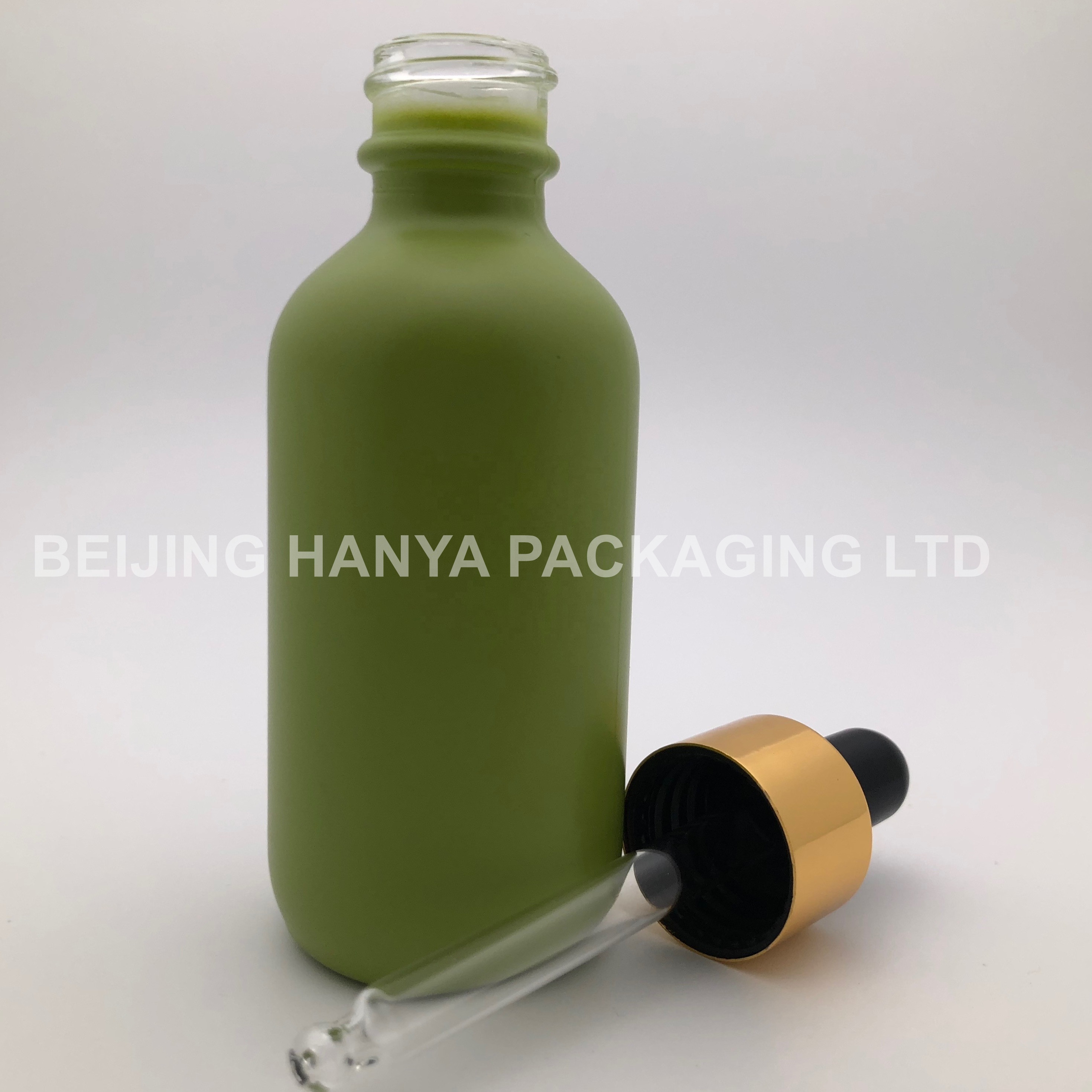 Custom Design Colored Boston Round Glass Bottle With Dropper 30ml