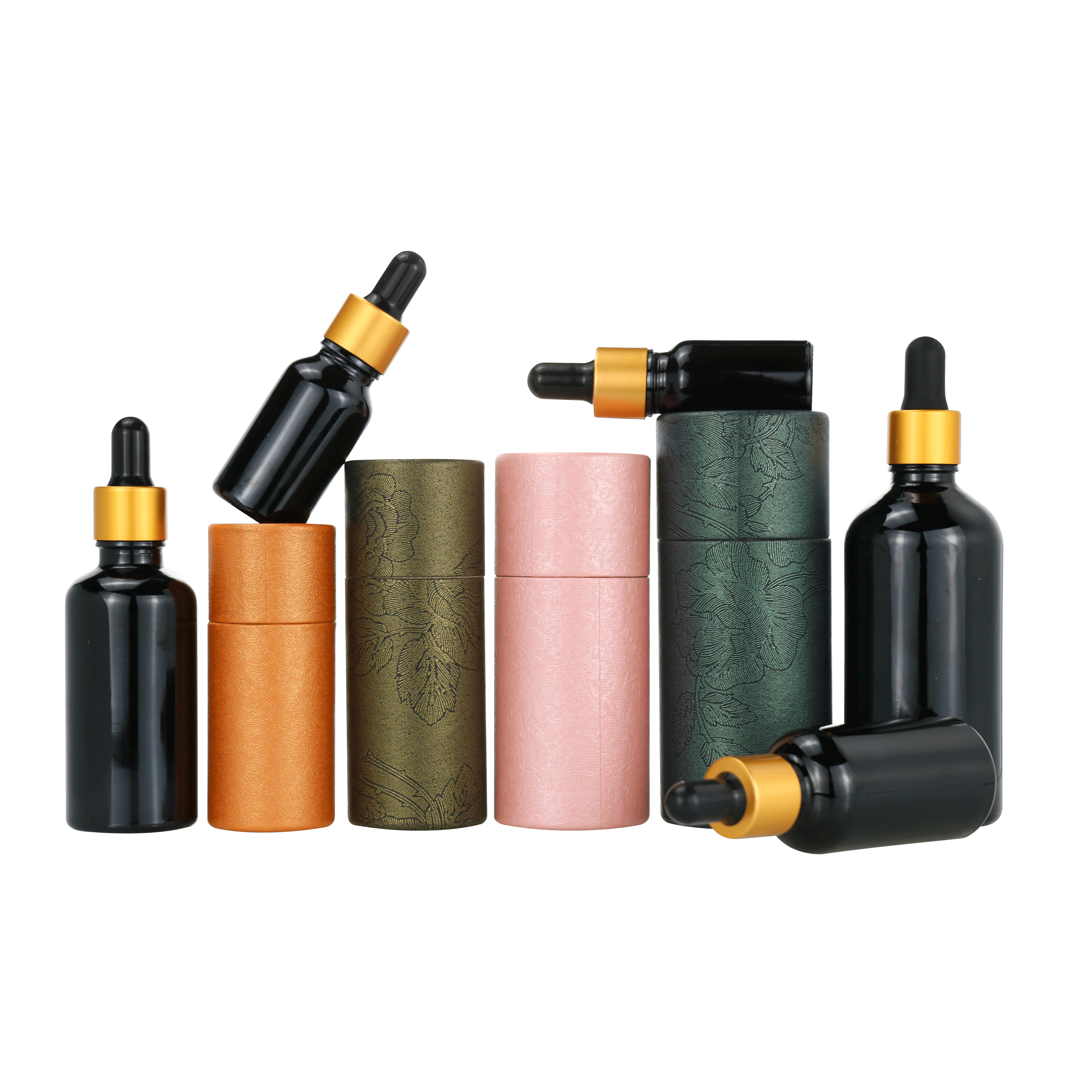 Custom Design Cylinder Paper Cardboard Luxury Perfume Bottle Paper Tube Packaging