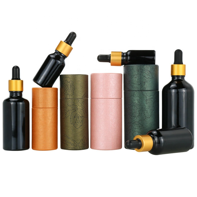 Custom Design Cylinder Paper Cardboard Luxury Perfume Bottle Paper Tube Packaging