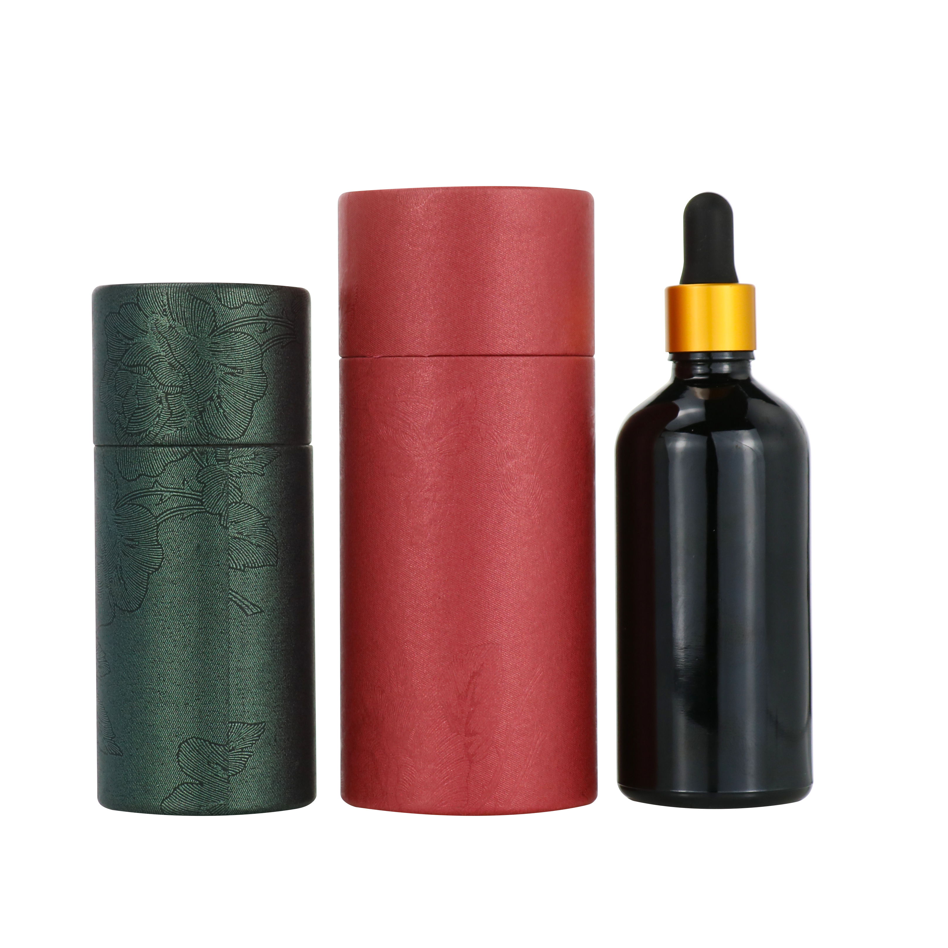Custom Design Cylinder Paper Cardboard Luxury Perfume Bottle Paper Tube Packaging