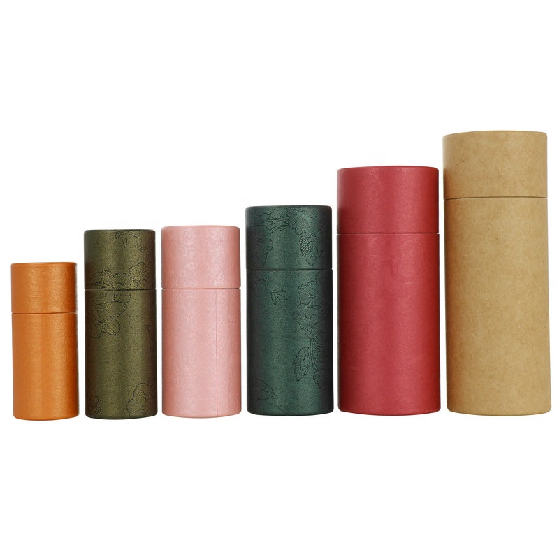 Custom Design Cylinder Paper Cardboard Luxury Perfume Bottle Paper Tube Packaging
