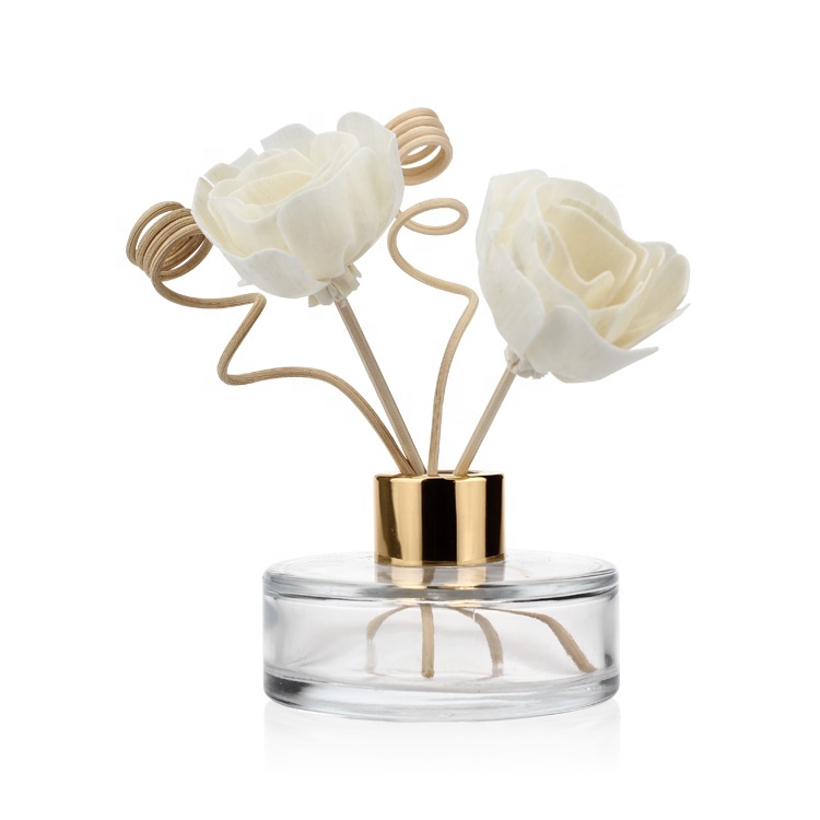 Custom Design Empty Air Freshener Aroma Glass Reed Diffuser Bottle with Rattan Sticks