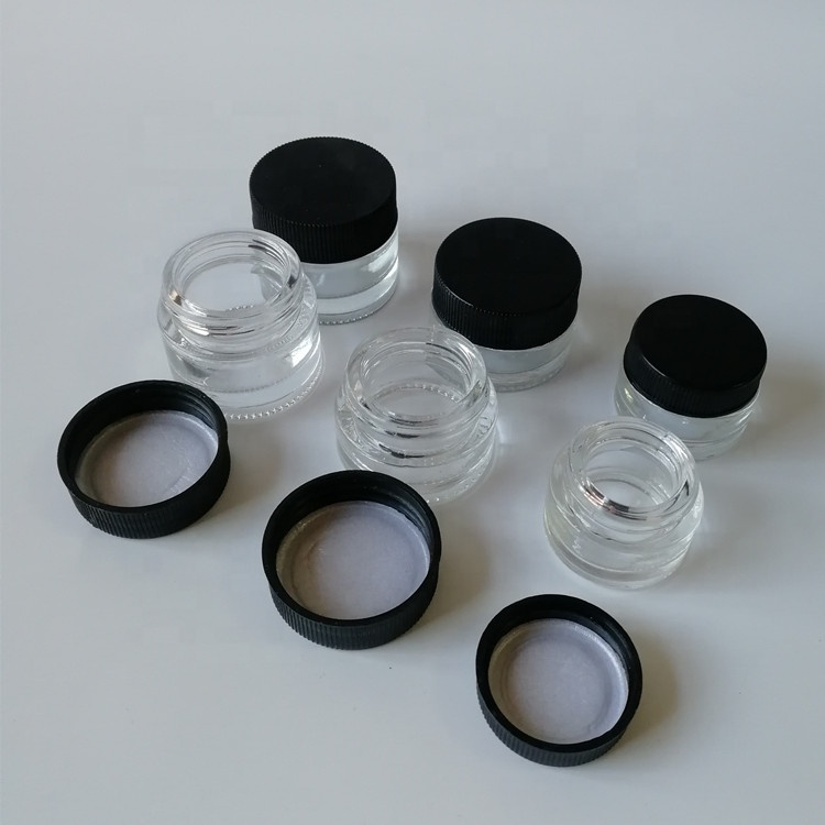Custom Design Glass Bottle With Screw Cap 5ML Clear Glass Jars
