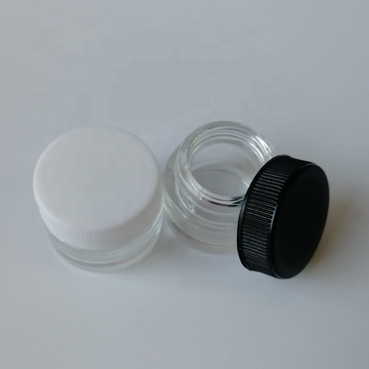 Custom Design Glass Bottle With Screw Cap 5ML Clear Glass Jars