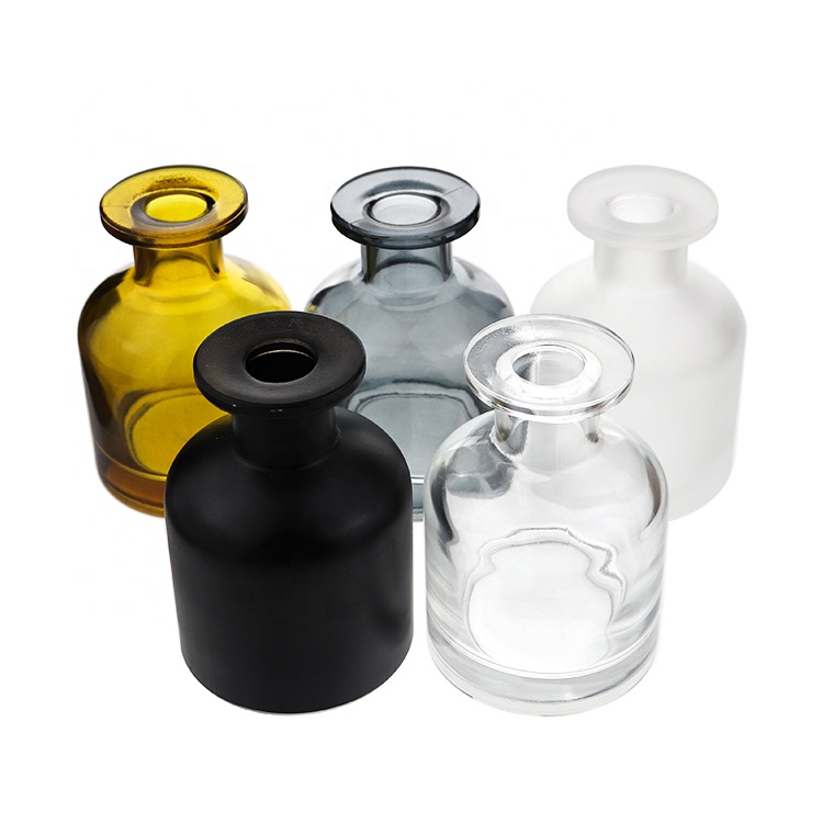Custom Empty 50ml 100ml 150ml 250ml Frosted Clear Amber Glass Room Decorative Aroma Reed Diffuser Bottles And Jar