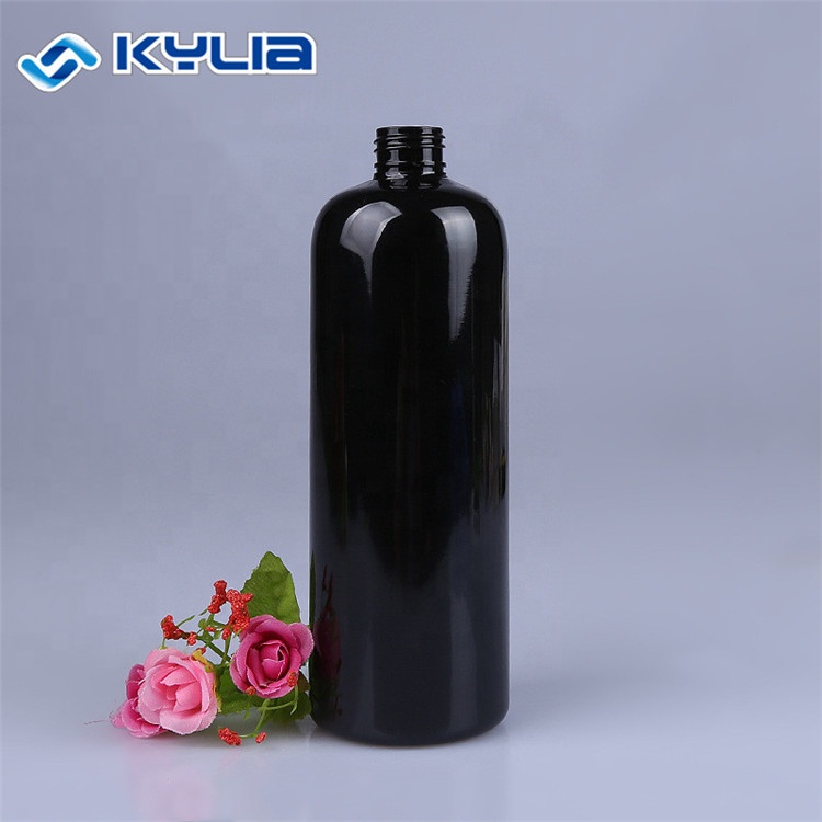 Custom Empty Black Plastic Pet 500ml Pump Body Wash Shampoo Bottle