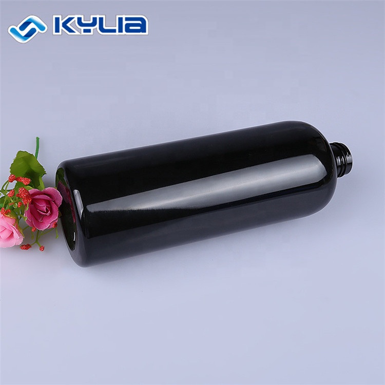 Custom Empty Black Plastic Pet 500ml Pump Body Wash Shampoo Bottle