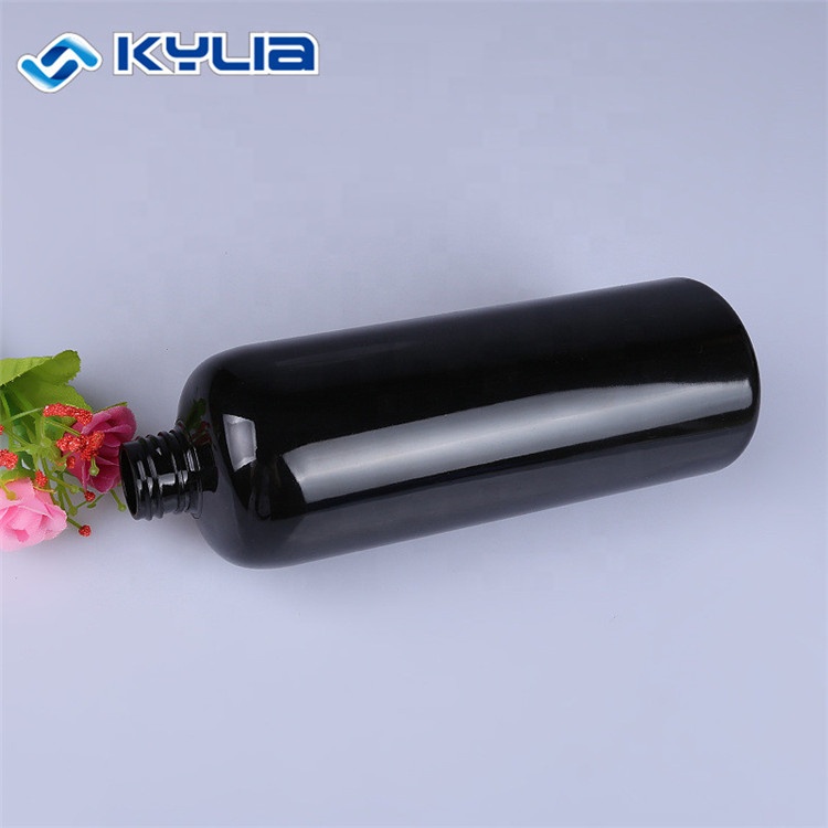 Custom Empty Black Plastic Pet 500ml Pump Body Wash Shampoo Bottle