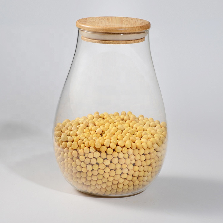 Custom Empty Clear Fancy Bottle Cookie Coffee Cylinder Storage Wholesale Tall Unique Tube Glass Jar