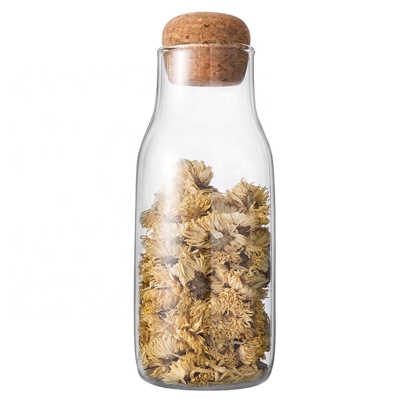 Custom Empty Clear Fancy Bottle Cookie Coffee Cylinder Storage Wholesale Tall Unique Tube Glass Jar