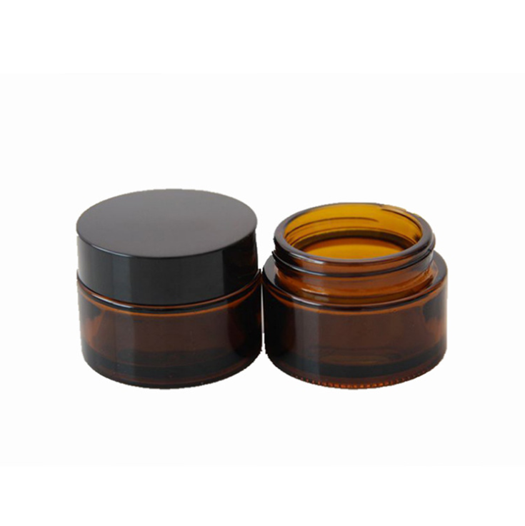 Custom Empty Clear Round Mini Cosmetics Packaging Jar Small Glass Cream Jar