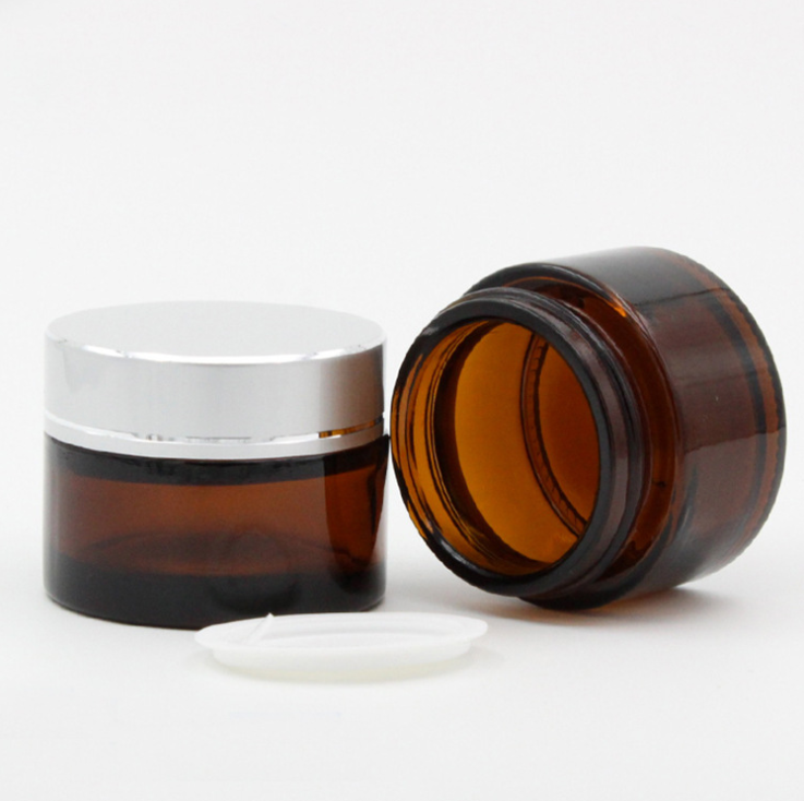 Custom Empty Clear Round Mini Cosmetics Packaging Jar Small Glass Cream Jar