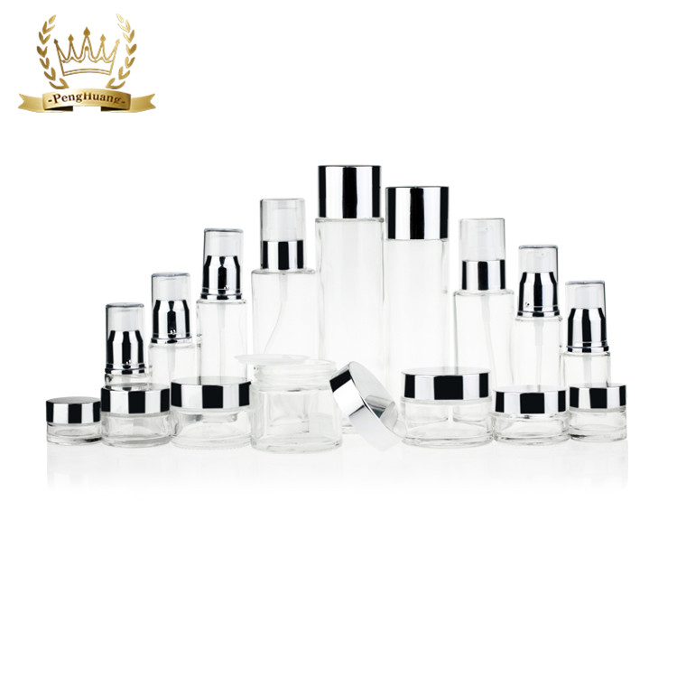 Custom Empty Clear Round Mini Cosmetics Packaging Jar Small Glass Cream Jar